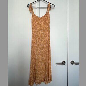 Auguste The Label Blush and Orange Floral Midi Dress